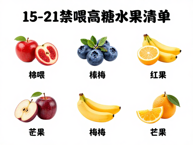 15-21度饲养指南,标准体重下的禁喂高糖水果清单