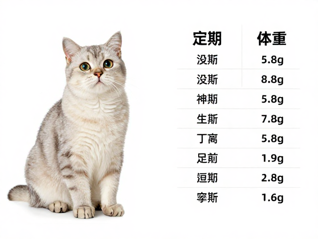 猫咪标准体重对照，15-21度恒温养护，定期驱虫指南