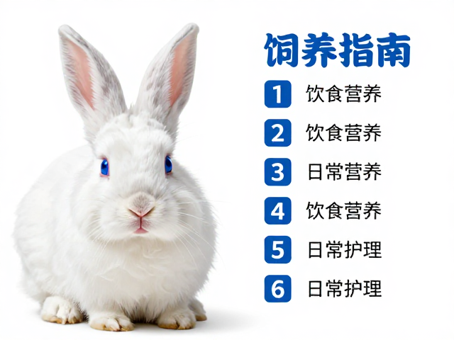 纯白色蓝眼白兔面部面具纹,高颜值萌宠特征与饲养指南