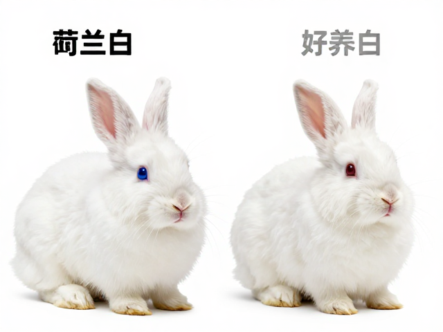 荷兰兔纯白色好养吗？蓝眼白兔与普通白兔的区别及饲养指南