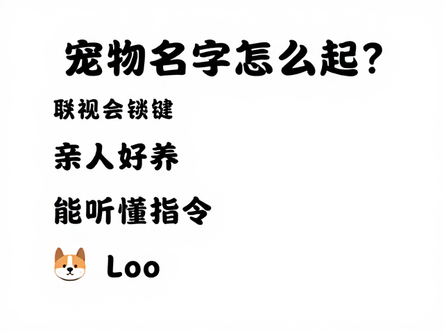 宠物名字怎么起？亲人好养、能听懂指令还能互动的取名秘籍
