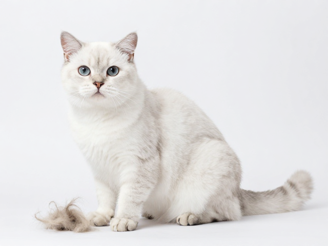 纯白色斑点猫梳毛护理指南,减少掉毛,保持毛发洁白蓬松