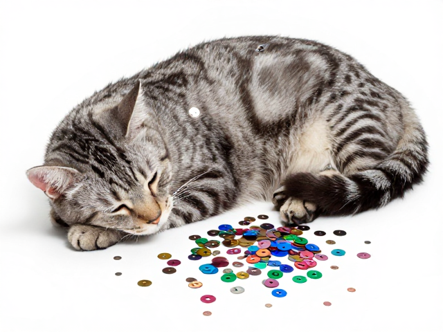 亲人度满分！爱收集亮片小物的猫咪，静止休息超久