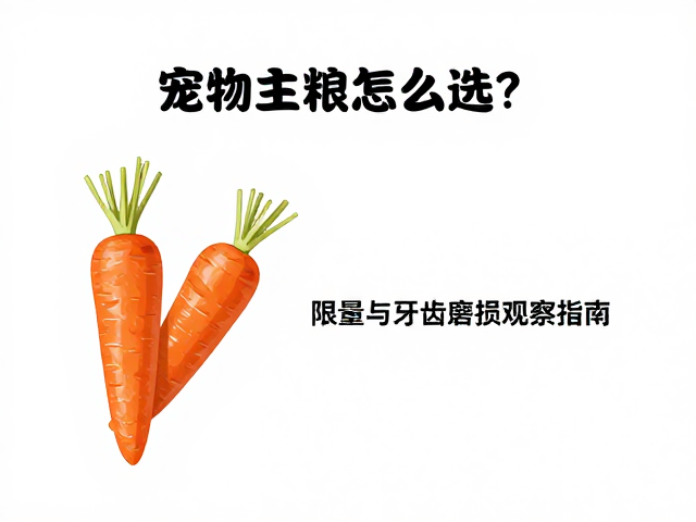 宠物主粮怎么选？胡萝卜限量与牙齿磨损观察指南