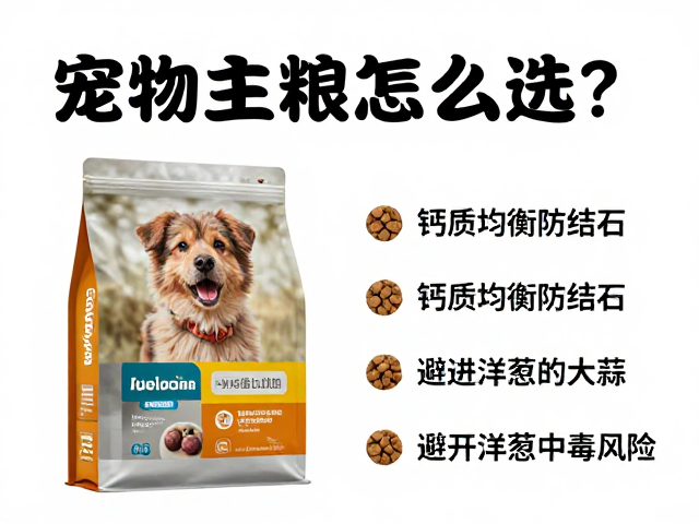 宠物主粮怎么选？钙质均衡防结石，避开洋葱大蒜中毒风险