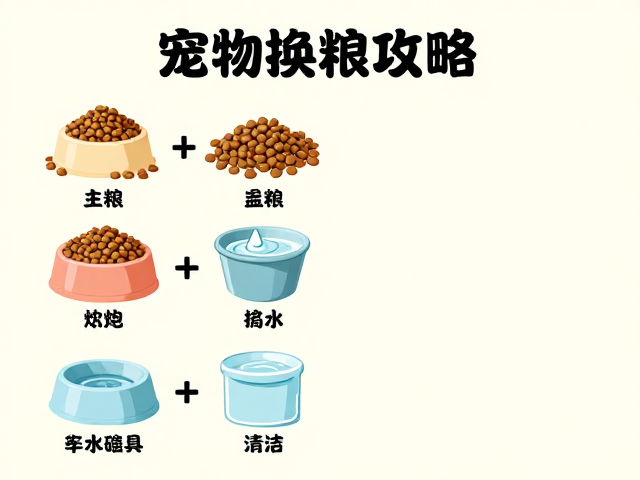 宠物换粮攻略，逐步过渡，主粮选择，碗具饮水清洁全解析