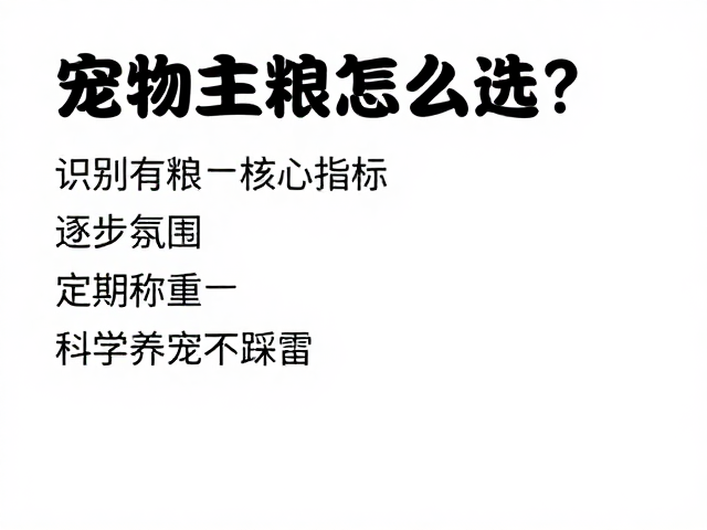 宠物主粮怎么选?逐步换粮,定期称重,科学养宠不踩雷