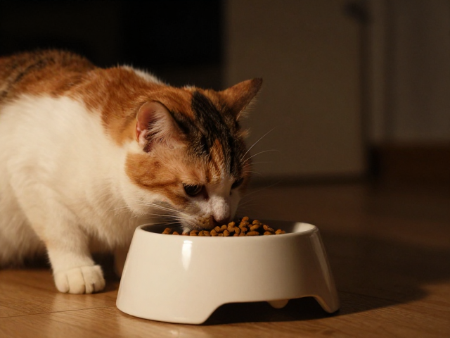 猫咪夜间活跃吃主粮?试试重型陶瓷食盆防翻倒