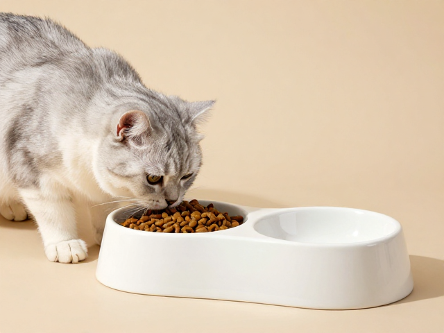 猫咪夜间活跃吃主粮?试试重型陶瓷食盆防翻倒