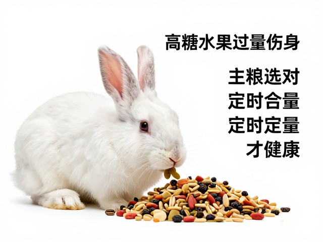 成兔喂食误区,高糖水果过量伤身,主粮选对,定时定量才健康
