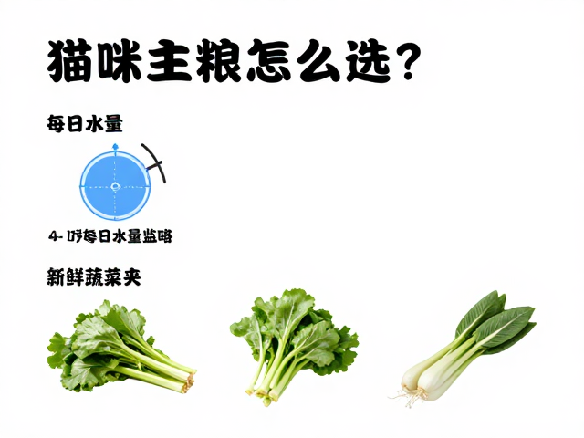 猫咪主粮怎么选?每日水量监测,新鲜蔬菜夹,科学喂养攻略