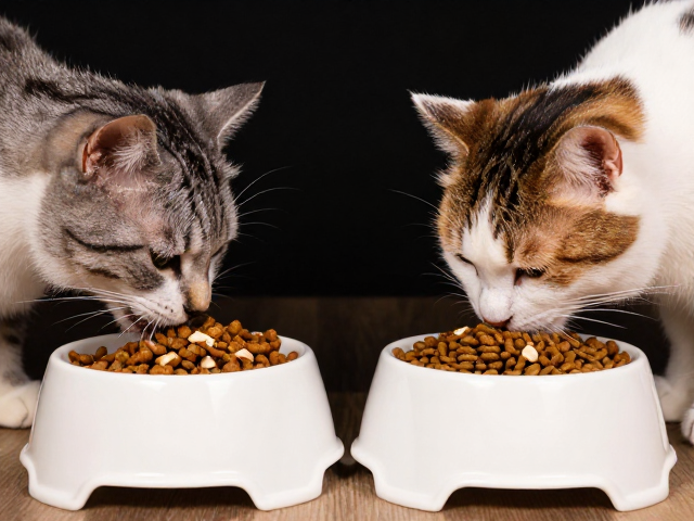 猫咪夜间活跃进食选什么主粮？搭配重型陶瓷食盆更卫生
