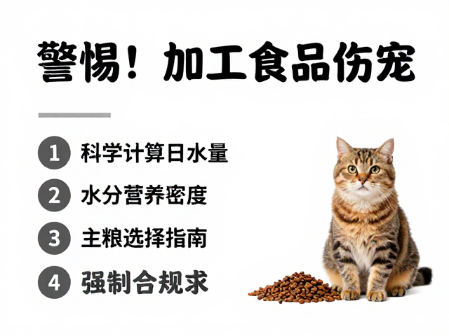 警惕！人类加工食品伤宠？科学计算每日水量，主粮选择指南