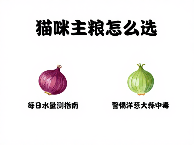 猫咪主粮怎么选？每日水量监测指南，警惕洋葱大蒜中毒