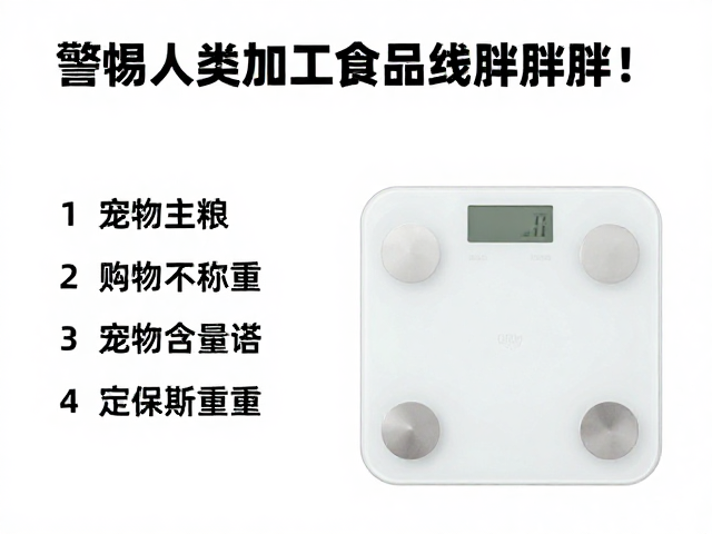 警惕人类加工食品致胖!宠物主粮选择与定期称重指南