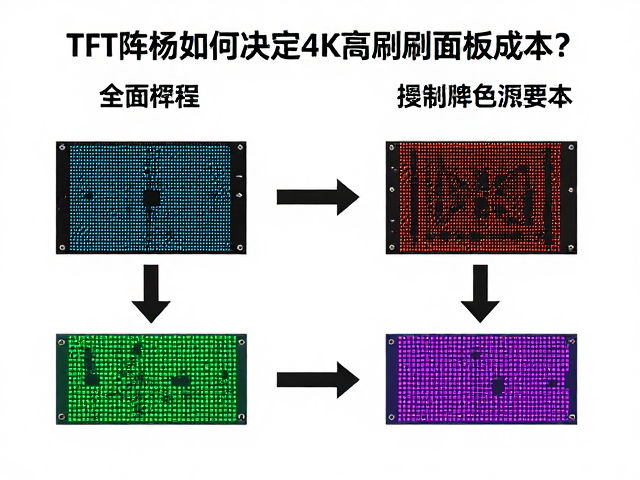 TFT阵列如何决定4K高刷面板成本?揭秘色彩混合原理与降本逻辑