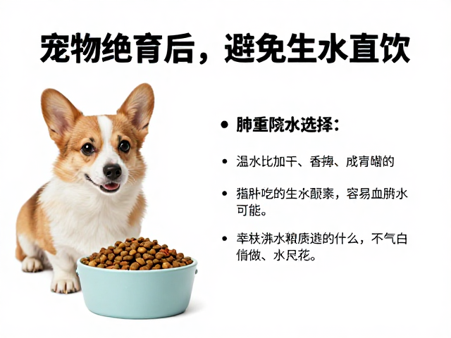 宠物绝育后体重管理,主粮选择与避免生水直饮指南