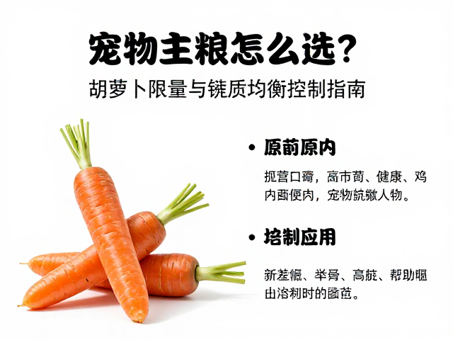 宠物主粮怎么选?胡萝卜限量与钙质均衡控制指南