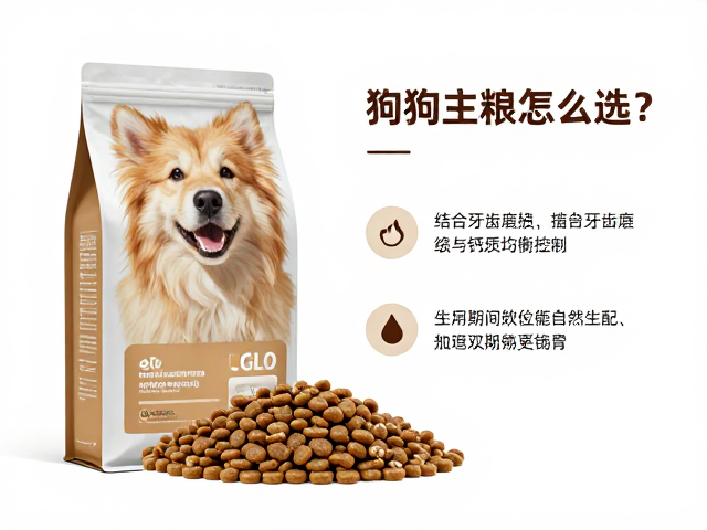 狗狗主粮怎么选?结合牙齿磨损与钙质均衡控制,科学喂养不踩坑