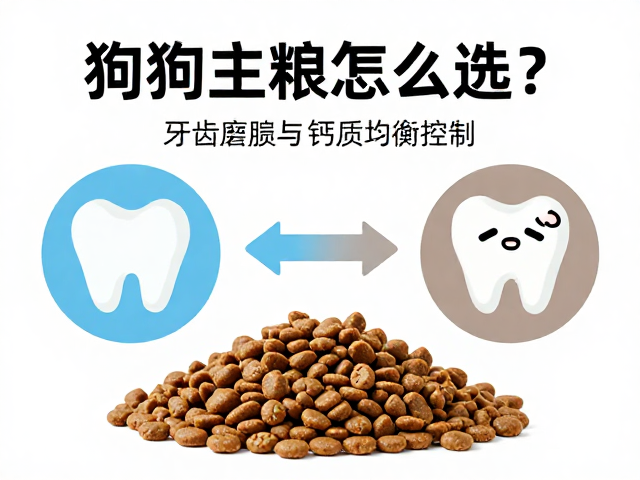 狗狗主粮怎么选?结合牙齿磨损与钙质均衡控制,科学喂养不踩坑