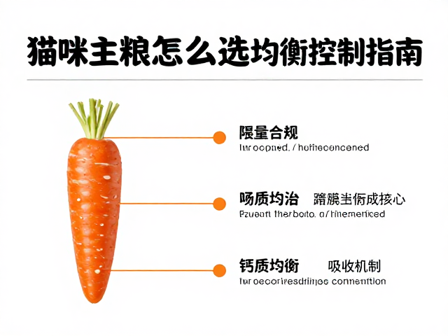 猫咪主粮怎么选?胡萝卜限量与钙质均衡控制指南
