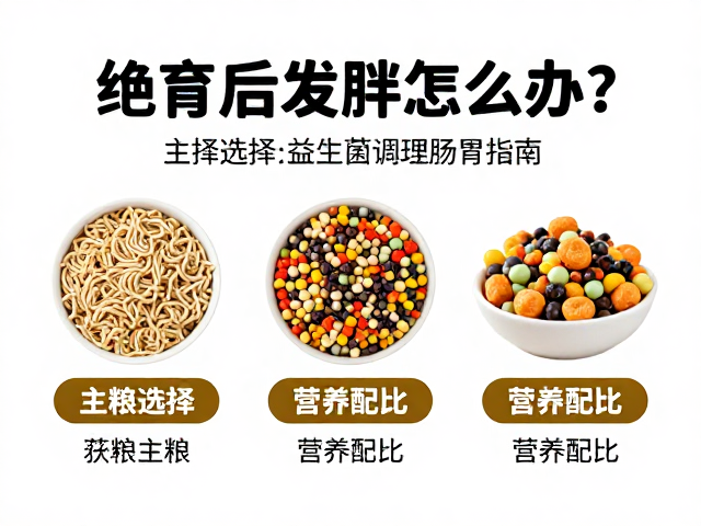 绝育后发胖怎么办?主粮选择与益生菌调理肠胃指南