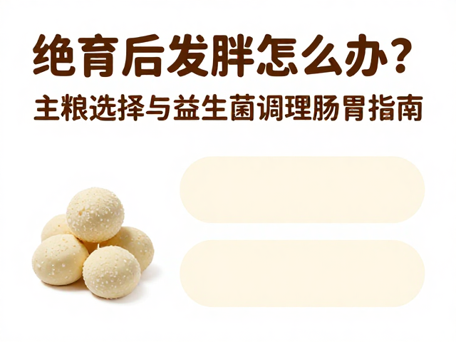绝育后发胖怎么办?主粮选择与益生菌调理肠胃指南