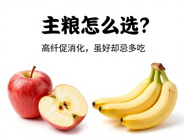 主粮怎么选?高纤促消化,苹果香蕉虽好却忌多吃
