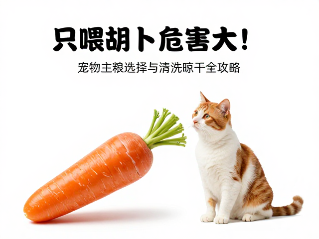 只喂胡萝卜危害大！宠物主粮选择与清洗晾干全攻略