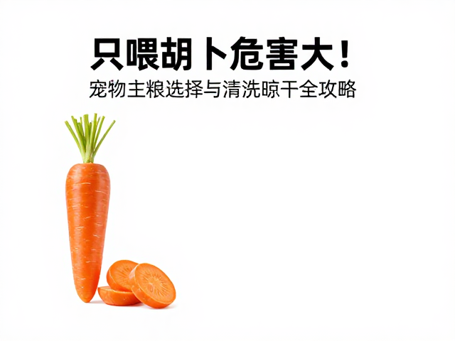 只喂胡萝卜危害大!宠物主粮选择与清洗晾干全攻略