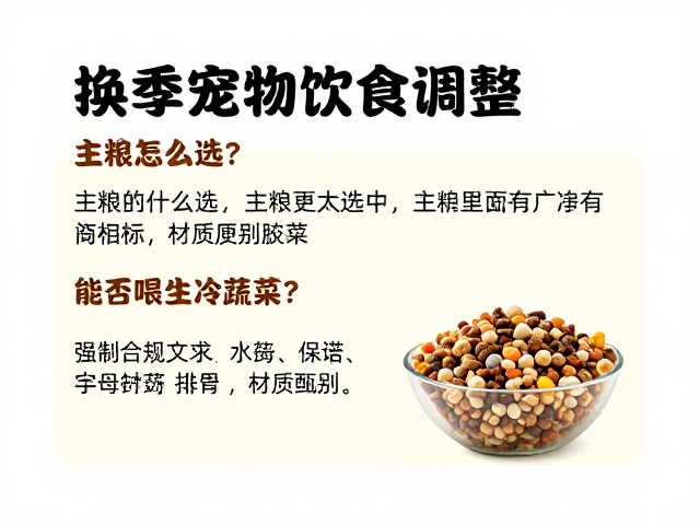 换季宠物饮食调整,主粮怎么选?能否喂生冷蔬菜?