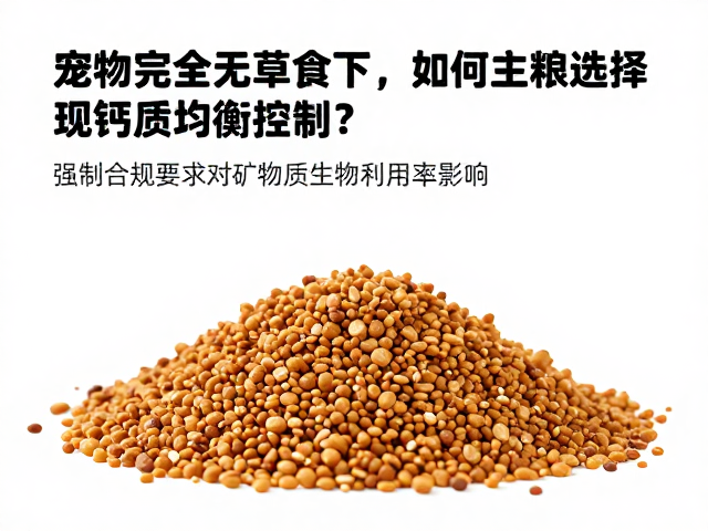 宠物完全无草饮食下,如何通过主粮选择实现钙质均衡控制?