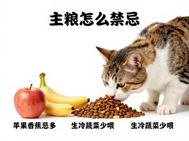 猫咪喂食禁忌,主粮怎么选?苹果香蕉忌多,生冷蔬菜少喂