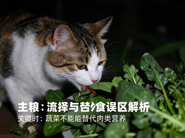猫夜间活跃吃深色绿叶菜?主粮选择与饮食误区解析
