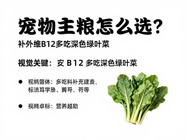 宠物主粮怎么选？补充维B12多吃深色绿叶菜