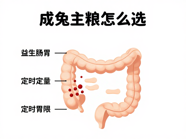成兔主粮怎么选?益生菌调理肠胃,定时定量喂养指南