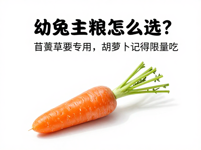 幼兔主粮怎么选?苜蓿草要专用,胡萝卜记得限量吃