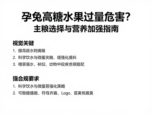 孕兔高糖水果过量危害?主粮选择与营养加强指南