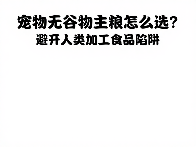 宠物无谷物主粮怎么选？避开人类加工食品陷阱