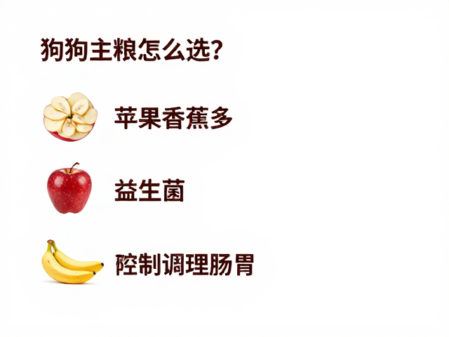 狗狗主粮怎么选?苹果香蕉忌多,益生菌调理肠胃