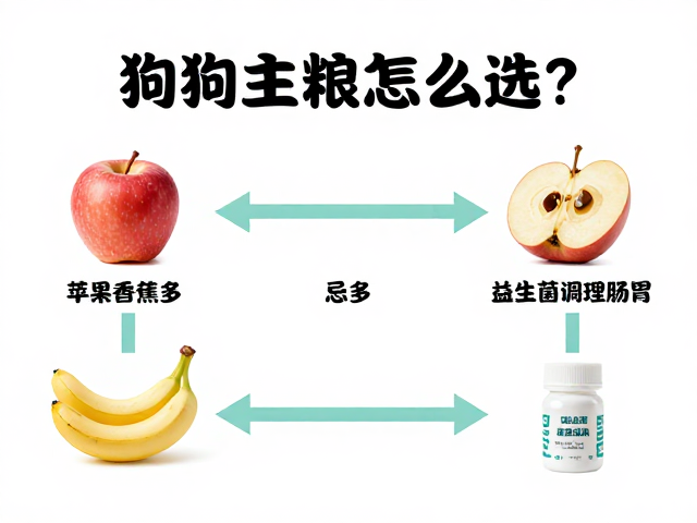 狗狗主粮怎么选?苹果香蕉忌多,益生菌调理肠胃