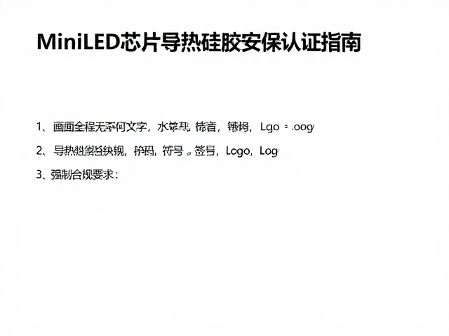 MiniLED芯片导热硅胶安规认证指南，提升散热与安全性