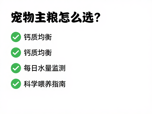 宠物主粮怎么选?钙质均衡,每日水量监测,科学喂养指南