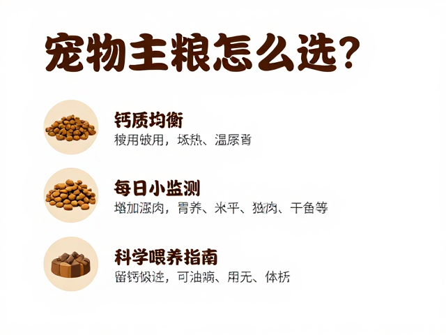宠物主粮怎么选?钙质均衡,每日水量监测,科学喂养指南