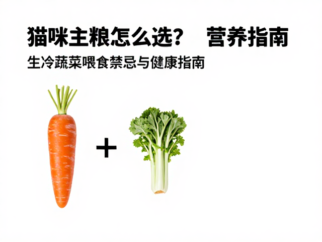 猫咪主粮怎么选?胡萝卜能否吃?生冷蔬菜喂食禁忌与健康指南