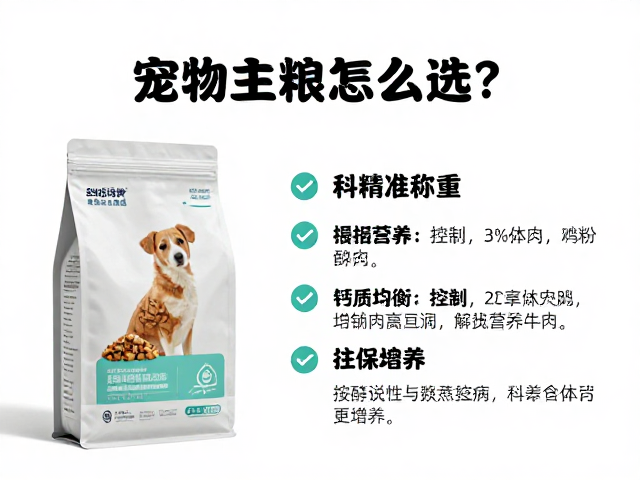 宠物主粮怎么选?精准称重,钙质均衡控制,科学喂养指南