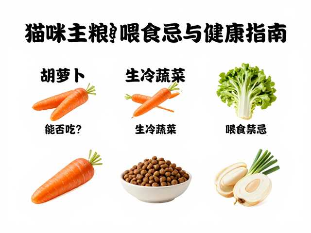 猫咪主粮怎么选?胡萝卜能否吃?生冷蔬菜喂食禁忌与健康指南