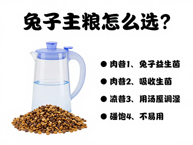 兔子主粮怎么选?搭配滚动水壶与益生菌调理肠胃全攻略