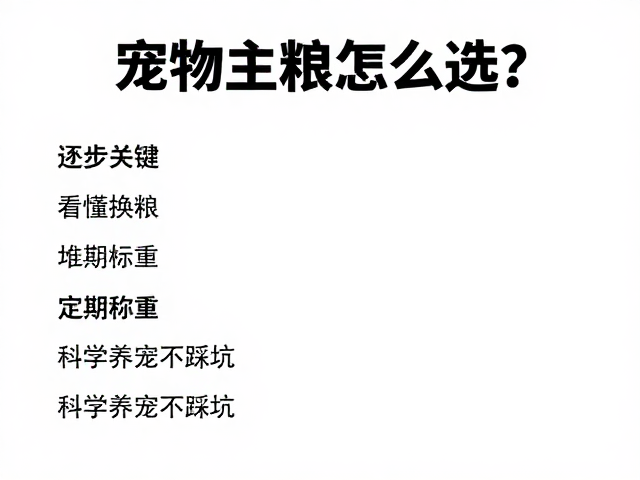 宠物主粮怎么选?逐步换粮,定期称重,科学养宠不踩坑
