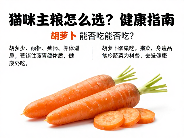 猫咪主粮怎么选?胡萝卜能否吃?生冷蔬菜喂食禁忌与健康指南
